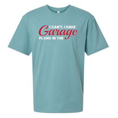 I Can't I Have Plans In The Garage Gift Sueded Cloud Jersey T-Shirt