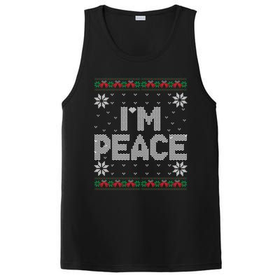 I Come In Peace IM Peace Matching Ugly Christmas Sweater PosiCharge Competitor Tank