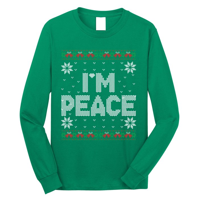 I Come In Peace IM Peace Matching Ugly Christmas Sweater Long Sleeve Shirt