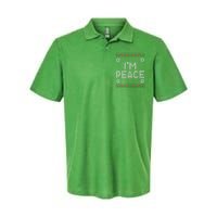 I Come In Peace IM Peace Matching Ugly Christmas Sweater Softstyle Adult Sport Polo