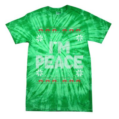 I Come In Peace IM Peace Matching Ugly Christmas Sweater Tie-Dye T-Shirt