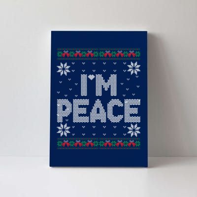 I Come In Peace IM Peace Matching Ugly Christmas Sweater Canvas