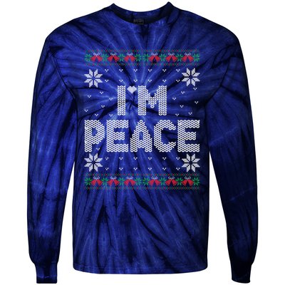 I Come In Peace IM Peace Matching Ugly Christmas Sweater Tie-Dye Long Sleeve Shirt