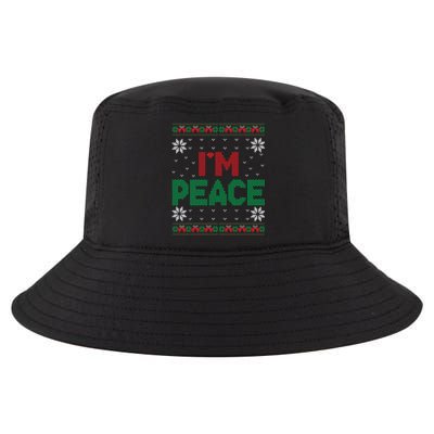 I Come In Peace IM Peace Matching Ugly Christmas Sweater Cool Comfort Performance Bucket Hat