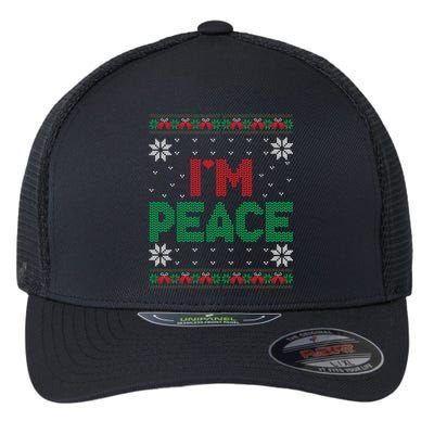 I Come In Peace IM Peace Matching Ugly Christmas Sweater Flexfit Unipanel Trucker Cap