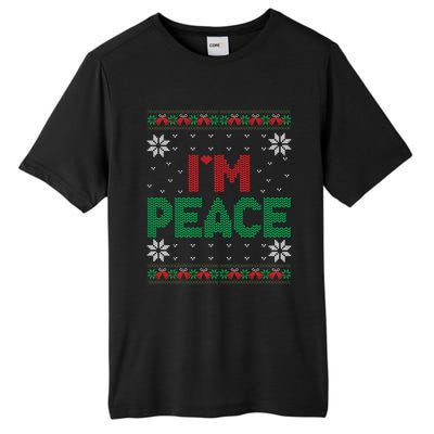 I Come In Peace IM Peace Matching Ugly Christmas Sweater Tall Fusion ChromaSoft Performance T-Shirt