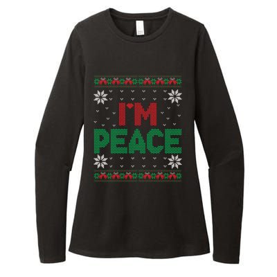 I Come In Peace IM Peace Matching Ugly Christmas Sweater Womens CVC Long Sleeve Shirt