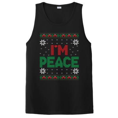 I Come In Peace IM Peace Matching Ugly Christmas Sweater PosiCharge Competitor Tank