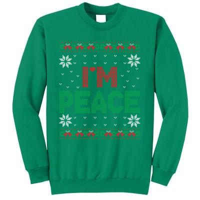 I Come In Peace IM Peace Matching Ugly Christmas Sweater Sweatshirt