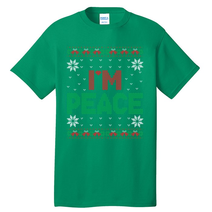 I Come In Peace IM Peace Matching Ugly Christmas Sweater Tall T-Shirt