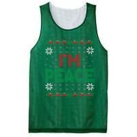 I Come In Peace IM Peace Matching Ugly Christmas Sweater Mesh Reversible Basketball Jersey Tank