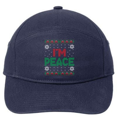 I Come In Peace IM Peace Matching Ugly Christmas Sweater 7-Panel Snapback Hat