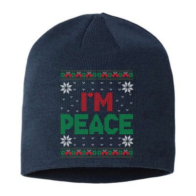 I Come In Peace IM Peace Matching Ugly Christmas Sweater Sustainable Beanie