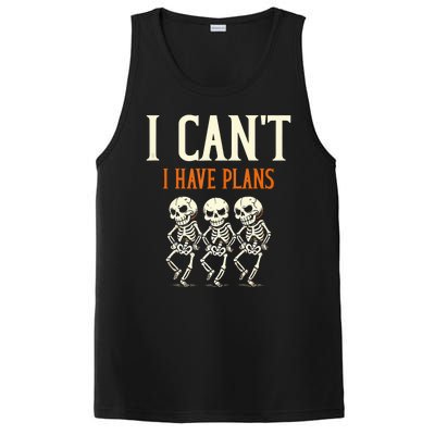 I CanT I Have Plans Skeletons PosiCharge Competitor Tank