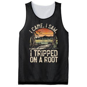 I Came I Saw I Tripped On A Root Hiking Adventure Nature Mesh Reversible Basketball Jersey Tank