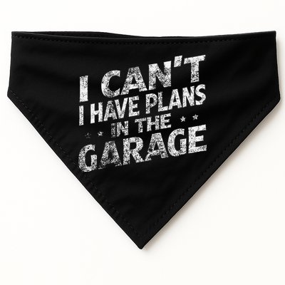 I Cant I Have Plans In The Garage Funny Car Mechanic USA-Made Doggie Bandana