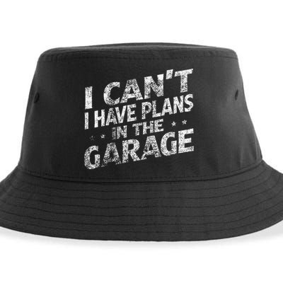 I Cant I Have Plans In The Garage Funny Car Mechanic Sustainable Bucket Hat