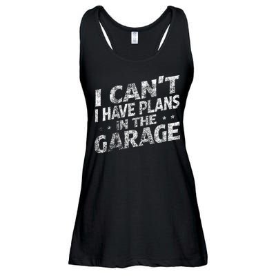 I Cant I Have Plans In The Garage Funny Car Mechanic Ladies Essential Flowy Tank