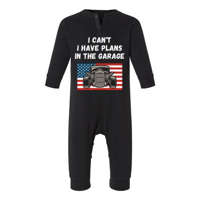 I Can’t I Have Plans In The Garage, Mechanic, Funny Garage Infant Fleece One Piece