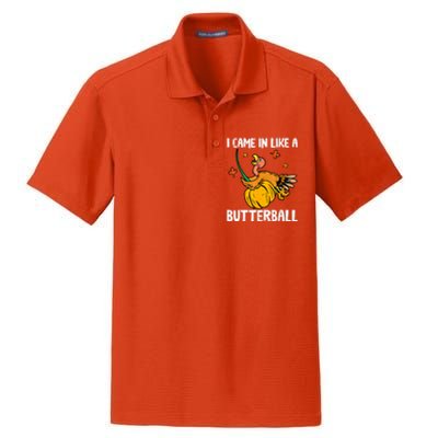 I Came In Like A Butterball Funny Turkey Thanksgiving Dry Zone Grid Polo