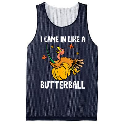 I Came In Like A Butterball Funny Turkey Thanksgiving Mesh Reversible Basketball Jersey Tank