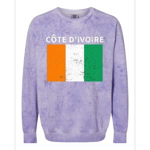 Ivory Coast Ivorians CôTe DIvoire Flag Pride Print Colorblast Crewneck Sweatshirt