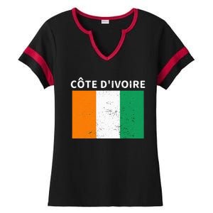 Ivory Coast Ivorians CôTe DIvoire Flag Pride Print Ladies Halftime Notch Neck Tee