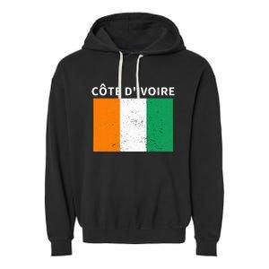 Ivory Coast Ivorians CôTe DIvoire Flag Pride Print Garment-Dyed Fleece Hoodie