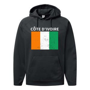 Ivory Coast Ivorians CôTe DIvoire Flag Pride Print Performance Fleece Hoodie