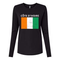 Ivory Coast Ivorians CôTe DIvoire Flag Pride Print Womens Cotton Relaxed Long Sleeve T-Shirt