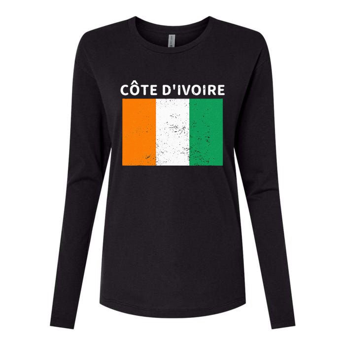 Ivory Coast Ivorians CôTe DIvoire Flag Pride Print Womens Cotton Relaxed Long Sleeve T-Shirt