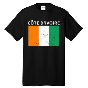 Ivory Coast Ivorians CôTe DIvoire Flag Pride Print Tall T-Shirt