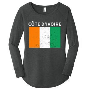 Ivory Coast Ivorians CôTe DIvoire Flag Pride Print Women's Perfect Tri Tunic Long Sleeve Shirt