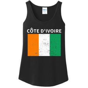 Ivory Coast Ivorians CôTe DIvoire Flag Pride Print Ladies Essential Tank