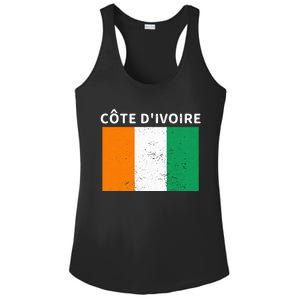 Ivory Coast Ivorians CôTe DIvoire Flag Pride Print Ladies PosiCharge Competitor Racerback Tank