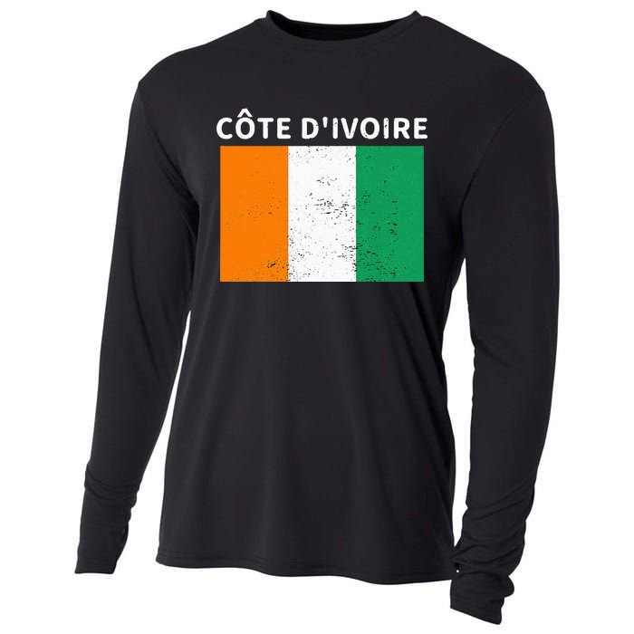 Ivory Coast Ivorians CôTe DIvoire Flag Pride Print Cooling Performance Long Sleeve Crew