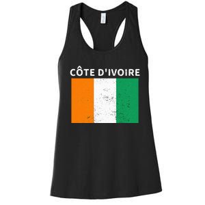 Ivory Coast Ivorians CôTe DIvoire Flag Pride Print Women's Racerback Tank