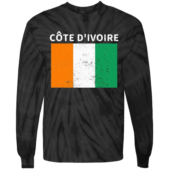 Ivory Coast Ivorians CôTe DIvoire Flag Pride Print Tie-Dye Long Sleeve Shirt