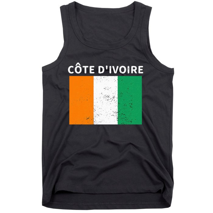 Ivory Coast Ivorians CôTe DIvoire Flag Pride Print Tank Top