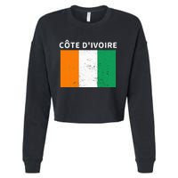 Ivory Coast Ivorians CôTe DIvoire Flag Pride Print Cropped Pullover Crew