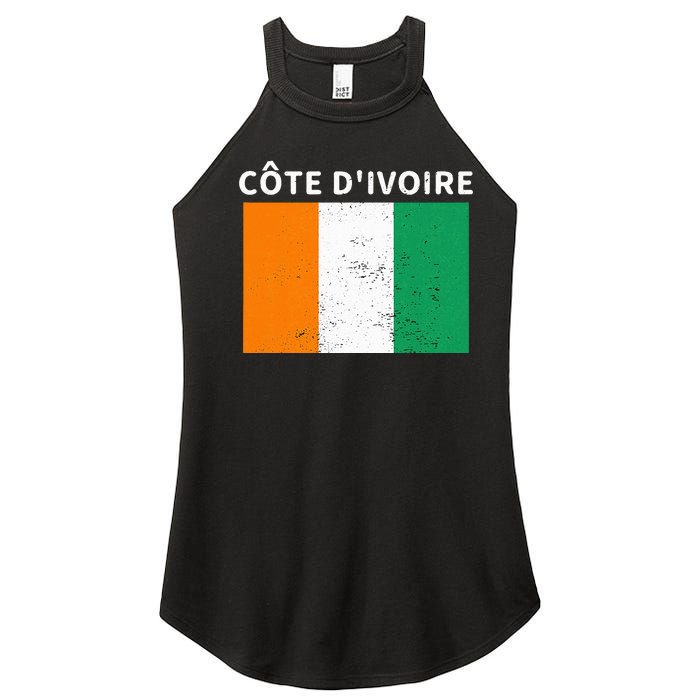 Ivory Coast Ivorians CôTe DIvoire Flag Pride Print Women's Perfect Tri Rocker Tank