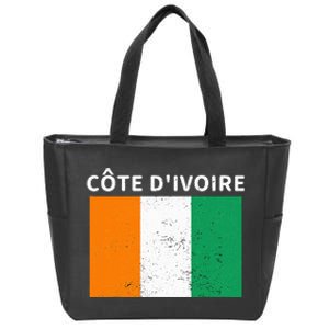 Ivory Coast Ivorians CôTe DIvoire Flag Pride Print Zip Tote Bag