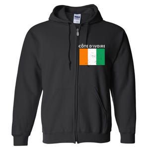 Ivory Coast Ivorians CôTe DIvoire Flag Pride Print Full Zip Hoodie