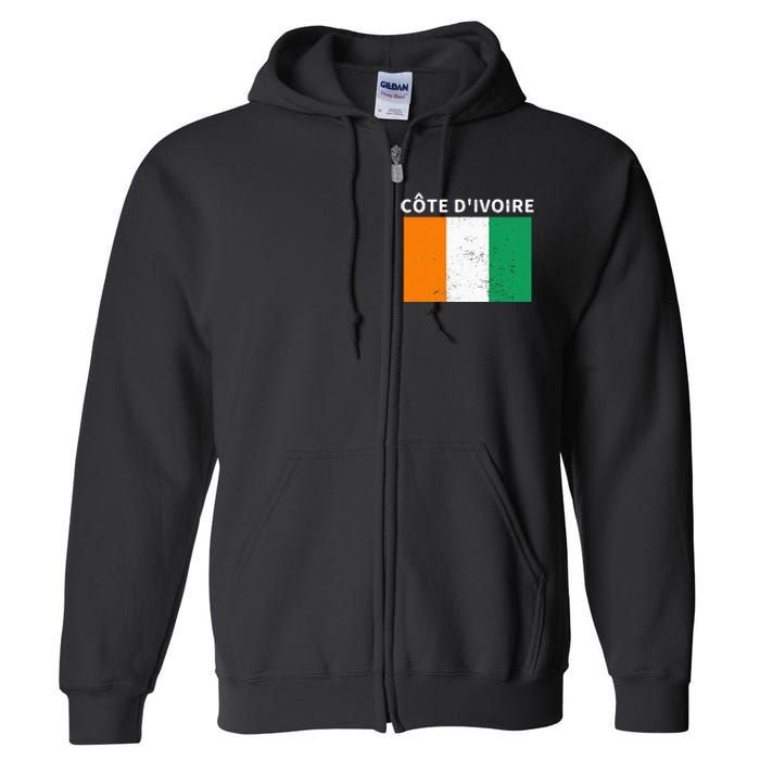 Ivory Coast Ivorians CôTe DIvoire Flag Pride Print Full Zip Hoodie