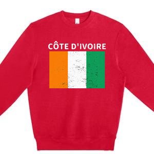 Ivory Coast Ivorians CôTe DIvoire Flag Pride Print Premium Crewneck Sweatshirt