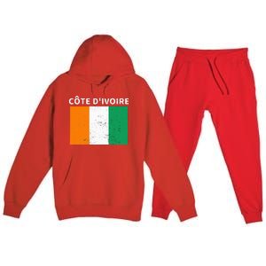 Ivory Coast Ivorians CôTe DIvoire Flag Pride Print Premium Hooded Sweatsuit Set