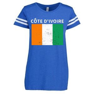 Ivory Coast Ivorians CôTe DIvoire Flag Pride Print Enza Ladies Jersey Football T-Shirt