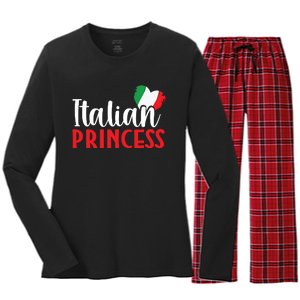 Italy Cute Italian Princess Women's Long Sleeve Flannel Pajama Set 