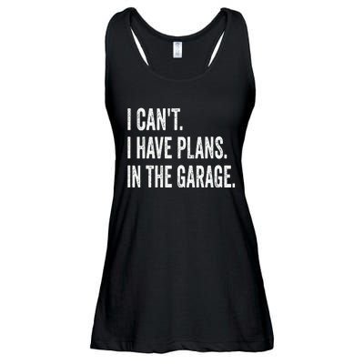 I Can't I Have Plans In The Garage Funny Car Mechanic Ladies Essential Flowy Tank