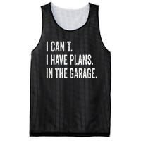 I Can't I Have Plans In The Garage Funny Car Mechanic Mesh Reversible Basketball Jersey Tank